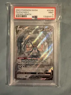 Pokemon Zacian v Crown Zenith: Galarian Gallery GG48 PSA 9 Mint - Image 1