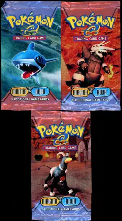 Pokemon EX TEAM MAGMA VS TEAM AQUA - 3 Empty Booster Packs - ENG - Image 1