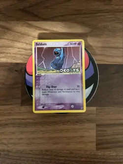 VINTAGE POKEMON 2005 BELDUM 55/107 Ex DEOXYS - REVERSE HOLO -STAMPED - NM/M - Image 1