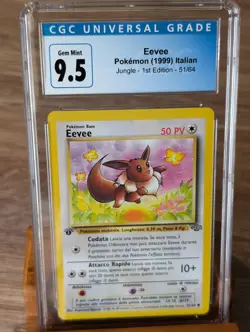 1999 Pokemon Jungle Eevee #51 1st Edition Italian CGC Gem Mint 9.5/10 - Image 1