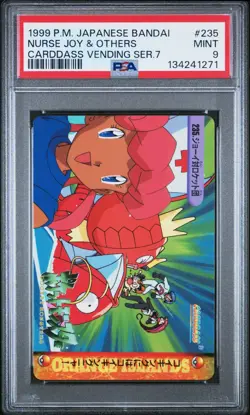 PSA 9 2025 CERT POP 14 NURSE JOY & OTHERS 1999 POKEMON JPN BANDAI CARDDASS #235 - Image 1