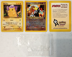 Pokemon Pikachu Yellow Cheeks E3 Stamp, Entei Black Star movie promo, neo Unown - Image 1