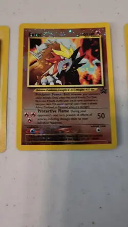 Pokemon Pikachu Yellow Cheeks E3 Stamp, Entei Black Star movie promo, neo Unown - Image 2
