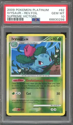 Pokemon Ivysaur Platinum Supreme Victors Reverse Holo #62 POP 2 PSA 10 - Image 1