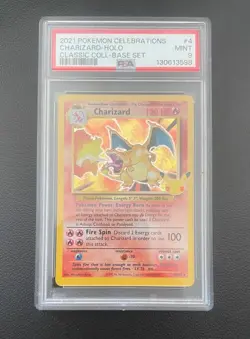 2021 POKEMON CELEBRATIONS CLASSIC COLL #4 CHARIZARD-HOLO PSA 9 4/102 NEAR MINT - Image 1