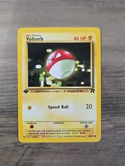 Pokemon TCG Voltorb 69/82 Team Rocket 1st Edition VLP - Image 1