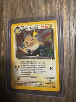 SWIRL 2000 Pokemon Team Rocket Dark Raichu Holo #83/82 - LP - Image 1