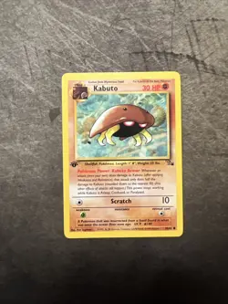 Pokemon TCG Kabuto 1st Edition Fossil 50 1999-2000 Base Set - Image 3