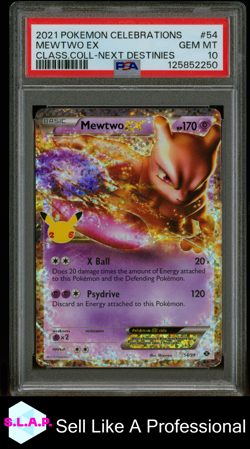 MEWTWO EX CLASS.COLL-NEXT DESTINIES POKEMON CELEB CLSC. COLL. 2021 54 PSA 10 - Image 1