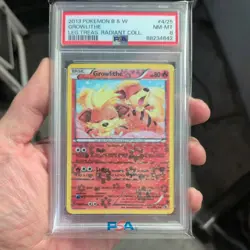 Pokemon Growlithe RC4/RC25 Legendary Treasures Radiant Collection PSA 8 - Image 1
