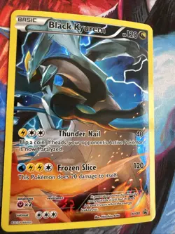 Pokemon TCG Black Kyurem XY80 Full Art Black Star Holo Promo 2015 Nm - Image 2