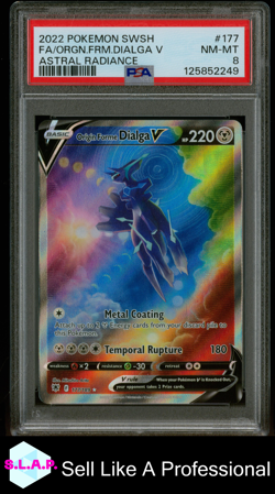 FA/ORGN.FRM.DIALGA V ASTRAL RADIANCE POKEMON SWSH ASTRAL RADIANCE 2022 177 PSA 8 - Image 1