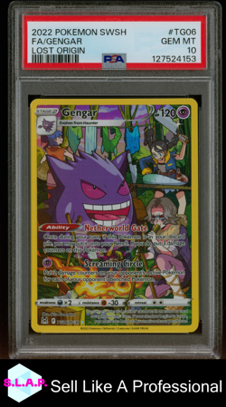 FA/GENGAR LOST ORIGIN POKEMON SWORD & SHIELD LOST ORIGIN 2022 TG06 PSA 10 - Image 1