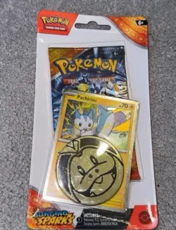 Pokemon TCG: S&V Surging Sparks Checklane Blister - Pachirisu Promo SEALED PACK - Image 1