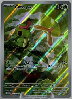 Pokemon TCG Caterpie 172/165 Illustration Rare Scarlet & Violet 151 2023 [NM] - Image 1