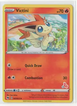 Pokemon Battle Academy - Victini 007/073 Cinderace Stamp #4 - Image 1