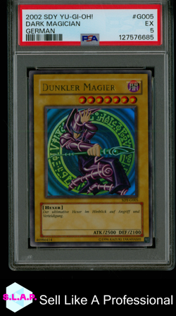 DARK MAGICIAN GERMAN YU-GI-OH! STARTER DECK: YUGI 2002 G005 PSA 5 - Image 1