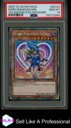 DARK MAGICIAN GIRL 1ST EDITION-5TH TCG ARTWORK YU-GI-OH! RA03 2024 EN123 PSA 10 - Image 1