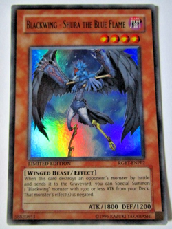Yugioh! Blackwing - Shura The Blue Flame Rgbt-Enpp2 Limited Super Rare Near Mint - Image 1
