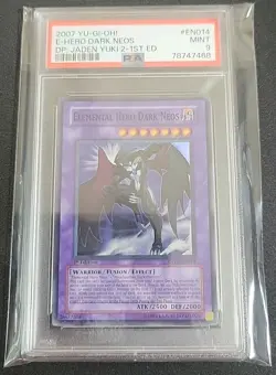 Yugioh Elemental Hero Dark Neos DP03-EN014 1st Edition PSA 9 Offers Welcome - Image 1