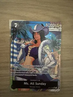 Ms. All Sunday (Alternate Art) - The Azure Sea's Seven (OP14) ONE Piece - Image 1