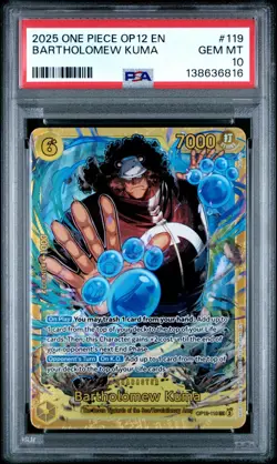 2025 One Piece Bartholomew Kuma OP12-119 Legacy of the Master PSA 10 - Image 1