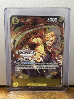 One Piece TCG 2024 Finalist Sanji Offline Regional Card OP03-102 English Edition - Image 1