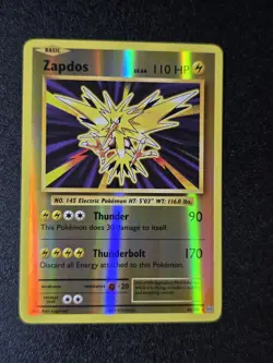 Pokemon TCG Zapdos Holo Rare Card 42/108 Evolutions XY - Image 1