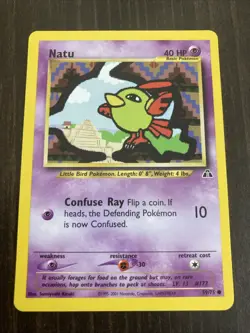 Natu 59/75 Neo Discovery Rare Vintage Pokemon Card Natoo Natou - Image 1