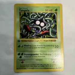 Pokemon Tangela 66/102 1st Edition Shadowless Base Set Card - Image 1