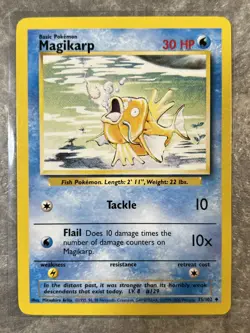 Magikarp 035/102 Pokemon TCG Base Set Vintage Card Regular (Moderate Play) 2 - Image 1
