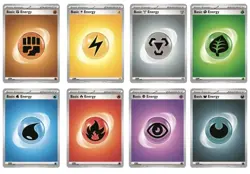Pokemon TCG 40 Basic Energy Cards Bundle (2023-5 of each energy) - Image 1