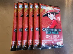 One Piece Card Game Carrying On His Will Booster Pack [ LOT OF 6] - Image 1
