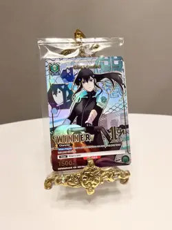 Union Arena Mina Ashiro WINNER Promo Card 1stAnniversary KJ8-1-041 Green English - Image 2