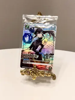 Union Arena Mina Ashiro WINNER Promo Card 1stAnniversary KJ8-1-041 Green English - Image 3