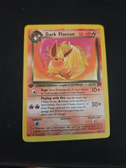 DARK FLAREON 35/82 1ST EDITION NON HOLO VINTAGE 2000 POKEMON CARD - Image 1