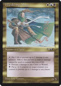 Wandering Mage Alliances NM White Blue Black Rare MAGIC MTG CARD ABUGames - Image 1