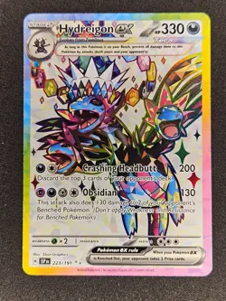 Hydreigon ex 223/191 Sv08: Surging Sparks Holo Pokemon Card NM+ - Image 1