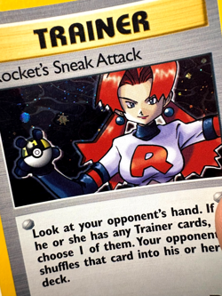 Rocket's Sneak Attack 16/82 Team Rocket Holo Pokemon LP- Condition Card - Image 3