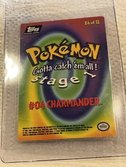 1998 Pokemon Holo Foil card Gotta Catch Em All-Stage 1-E4 of 12 #04 Charmander - Image 2