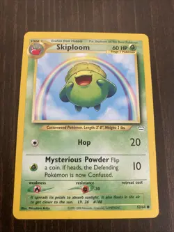 Skiploom 52/64 Neo Revelation Rare Vintage Pokemon Card Skiplume - Image 1