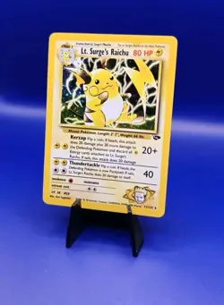 Lt Surge's Raichu 11/132 Holo Rare Gym Challenge Pokemon Card WOTC TCG 2000 - Image 3