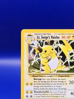 Lt Surge's Raichu 11/132 Holo Rare Gym Challenge Pokemon Card WOTC TCG 2000 - Image 4
