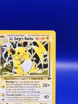 Lt Surge's Raichu 11/132 Holo Rare Gym Challenge Pokemon Card WOTC TCG 2000 - Image 5