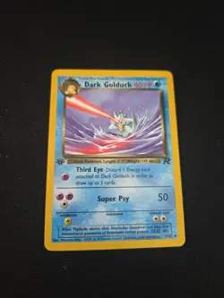 Pokemon TCG Dark Golduck Card 37/82 Regular 1st Edition - Image 1
