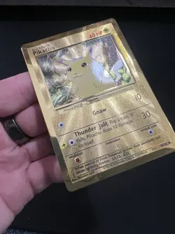 Pokemon 2021 Celebrations Pikachu Gold Metal Promo Card #58/102 Mint - Image 3