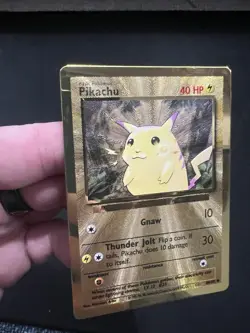 Pokemon 2021 Celebrations Pikachu Gold Metal Promo Card #58/102 Mint - Image 4