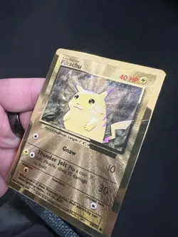 Pokemon 2021 Celebrations Pikachu Gold Metal Promo Card #58/102 Mint - Image 5