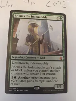 Rhonas The Indomitable Amonkhet Green Mythic Rare Creature MTG Card NM - Image 1