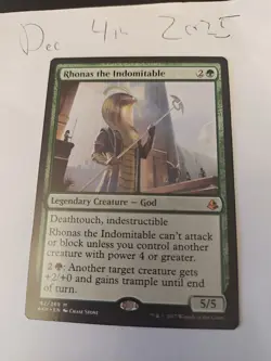 Rhonas The Indomitable Amonkhet Green Mythic Rare Creature MTG Card NM - Image 2
